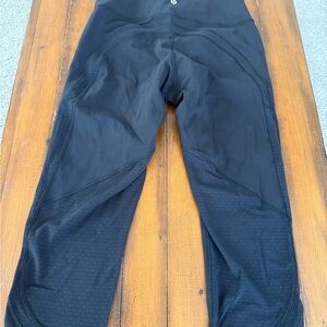 lululemon athletica Black Leggings with Perforated Panels